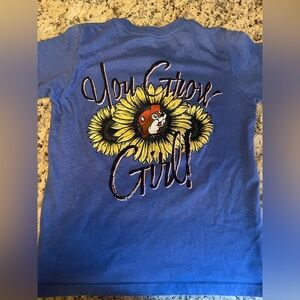 Buc-ee’s you grow girl youth small sunflower tee nwot